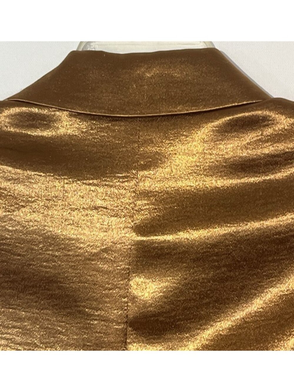 Cinq a Sept Kylie Cinnamon Satin Ruched Sleeves Blazer Jacket - Picture 11 of 12